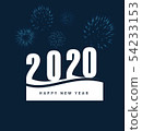 Happy New Year 2020, merry christmas.  54233153
