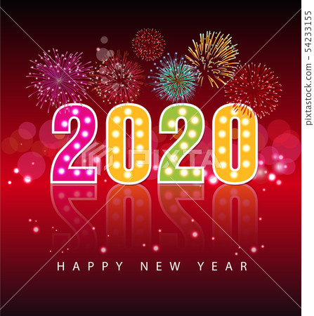 Happy New Year 2020, merry christmas. Happy New Year 2020, merry christmas. 54233155