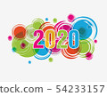 Happy New Year 2020, merry christmas.  54233157