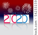 Happy New Year 2020, merry christmas.  54233159