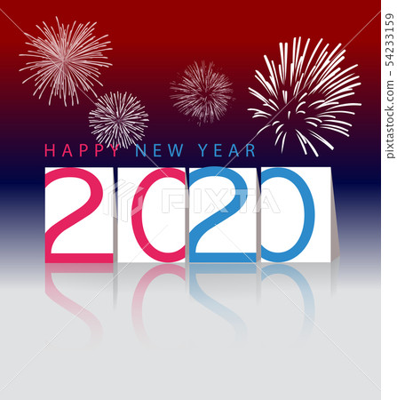Happy New Year 2020, merry christmas. Happy New Year 2020, merry christmas. 54233159