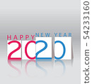 Happy New Year 2020, merry christmas.  54233160