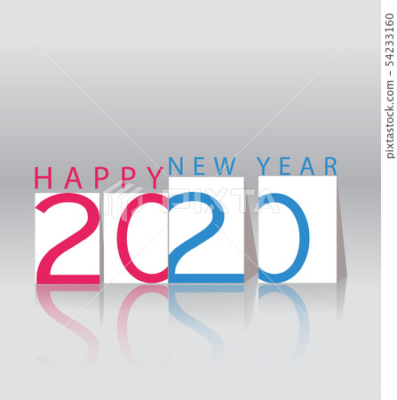 Happy New Year 2020, merry christmas.  54233160