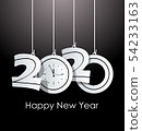 Happy New Year 2020, merry christmas.  54233163