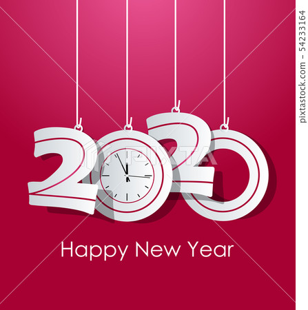 Happy New Year 2020, merry christmas.  54233164