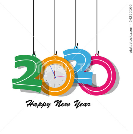 Happy New Year 2020, merry christmas. Happy New Year 2020, merry christmas. 54233166