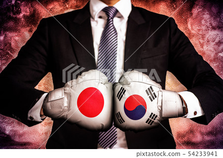 Political and business Concept of trade war 54233941