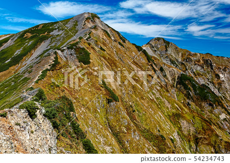 從Nunobikiyama看見的秋天色的鹿島Kashigatake 從Nunobikiyama看見的秋天色的鹿島Kashigatake 54234743