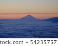 Mt. Fuji and the sea of clouds at dawn 54235757