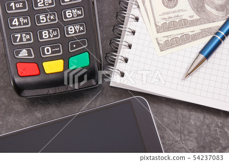 Payment terminal, smartphone with NFC technology Payment terminal, smartphone with NFC technology 54237083