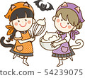 Girls making candy-Halloween party 54239075