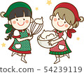 Girls making candy, Christmas party 54239119