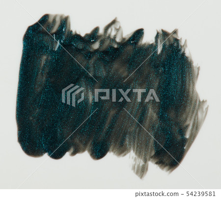 Dark sparkle green paint stain isolated 54239581
