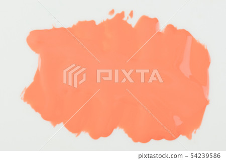 Coral red paint stain isolated Coral red paint stain isolated 54239586