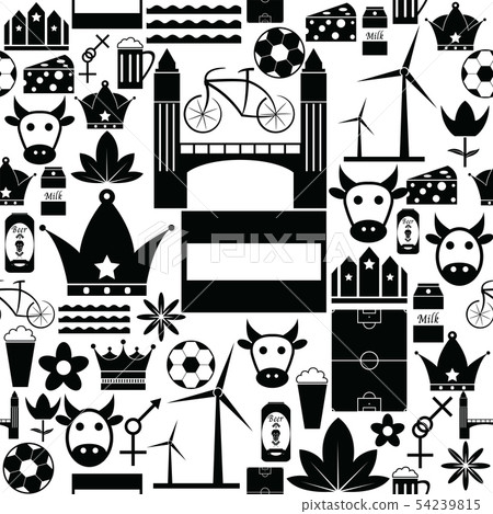 netherlands seamless pattern background icon. netherlands seamless pattern background icon. 54239815