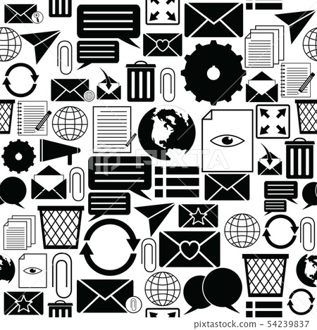 message seamless pattern background icon. - Stock Illustration ...