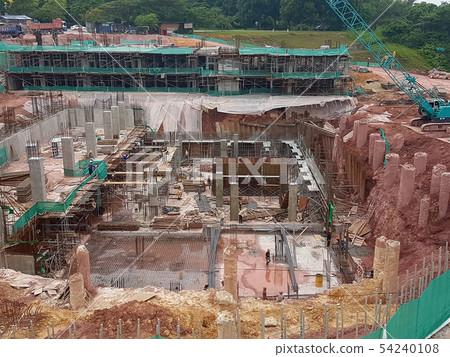 Building basement under construction 54240108