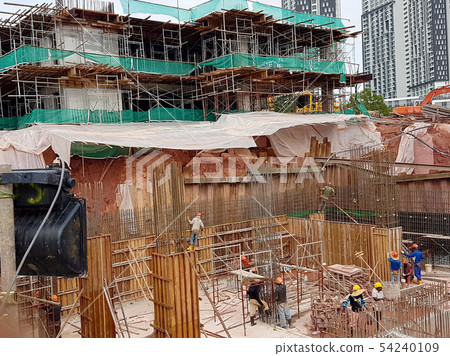 Building basement under construction 54240109