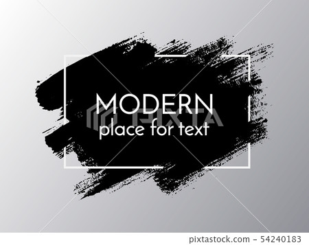 Black paint, ink brush strokes, brushes, lines. Dirty artistic d Black paint, ink brush strokes, brushes, lines. Dirty artistic d 54240183