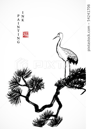 Watercolor ink paint art vector texture 54241706