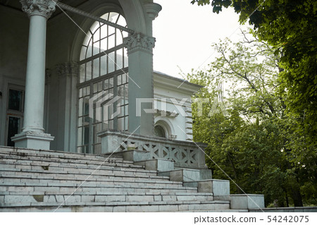 old white villa, retro architecture 54242075