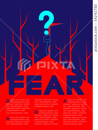 Man pictogram and question mark open the door to Man pictogram and question mark open the door to 54242780