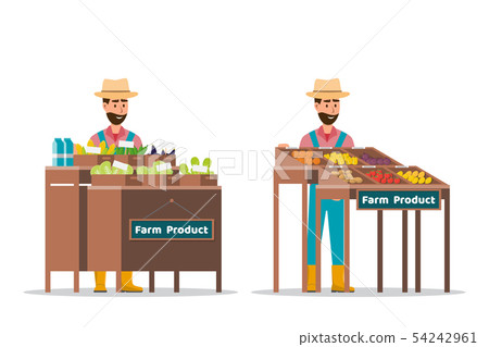 Farm shop. Local market. Selling fruit and Farm shop. Local market. Selling fruit and 54242961
