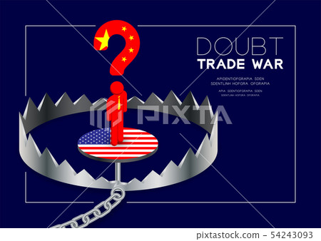 Man pictogram and question mark China flag Man pictogram and question mark China flag 54243093