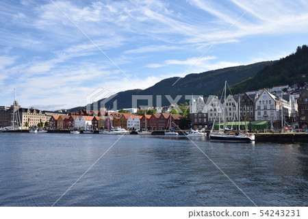 Bryggen district scenery Bryggen district scenery 54243231