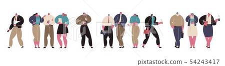 Corporate Business People Flat Character Collection. Group of Businessman and Businesswoman Corporate Business People Flat Character Collection. Group of Businessman and Businesswoman 54243417