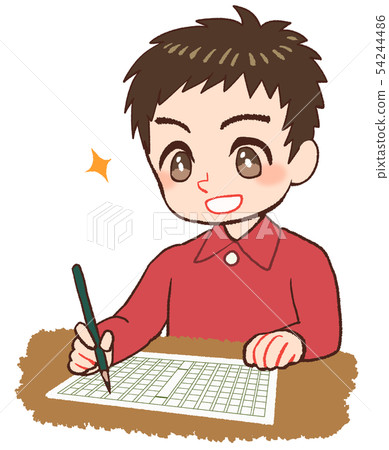 Manuscript paper and children Manuscript paper and children 54244486