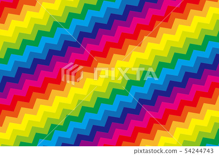Background material wallpaper, vector, jagged pattern, rainbow, rainbow color, free, free size, colorful, funky 54244743