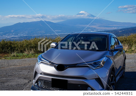 Car and Mt. Fuji 54244931