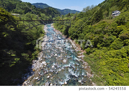 [Toyama Prefecture, award-winning civil engineering heritage] Chigaki Bridge (Joganeiji River) 54245558