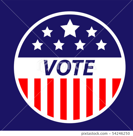 USA Vote badge vector illustration EPS10 - Stock Illustration [54246250 ...