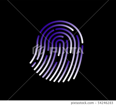 Fingerprint logo icon vector vector illustration 54246283