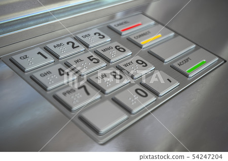 ATM cash machine keypad background. 54247204