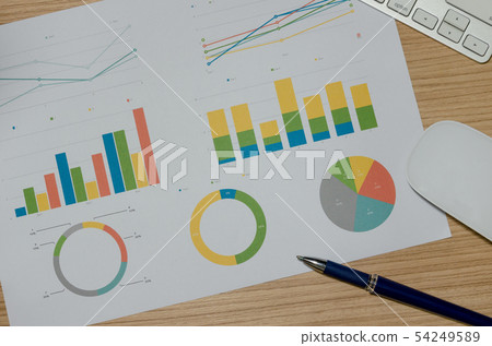 business graph and chart 54249589