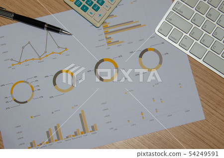 business graph and chart 54249591