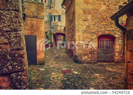 Sorano city street Sorano city street 54249728