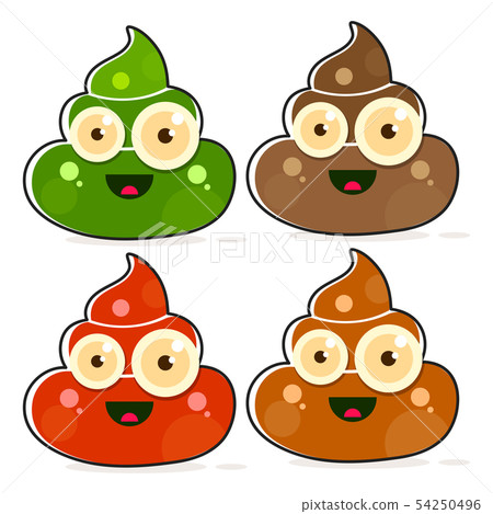 Set of Cartoon Brown Poop. Shit Variations. Set of Cartoon Brown Poop. Shit Variations. 54250496