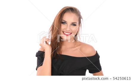 Holiday Concept. Beautiful girl is charming on the Holiday Concept. Beautiful girl is charming on the 54250613