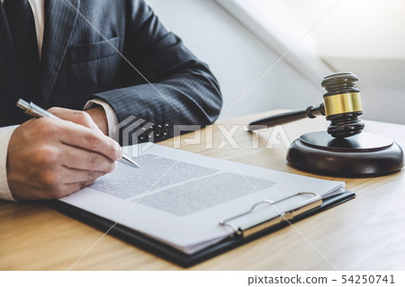 Judge gavel with scales of justice, professional 54250741