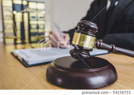 Judge gavel with scales of justice, professional 54250755