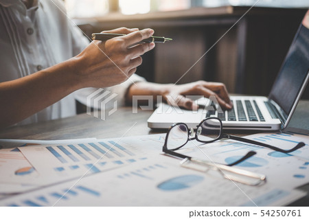 Professional at work, business woman working and Professional at work, business woman working and 54250761