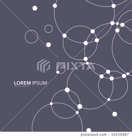 Vector dots and circles connect background.... - Stock Illustration ...