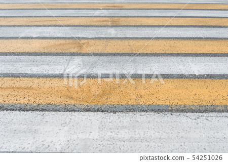 Crosswalk on the road Pedestrian pathway on a street crossing Crosswalk on the road Pedestrian pathway on a street crossing 54251026