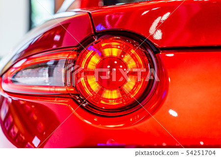 modern car led tail lights in showroom modern car led tail lights in showroom 54251704