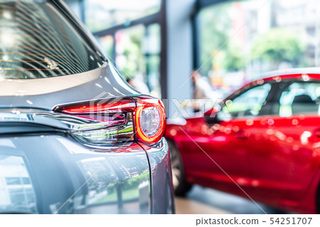 modern car led tail lights in showroom modern car led tail lights in showroom 54251707