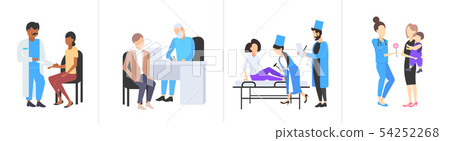 set doctors examining patients different medical consultation medicine healthcare concepts set doctors examining patients different medical consultation medicine healthcare concepts 54252268